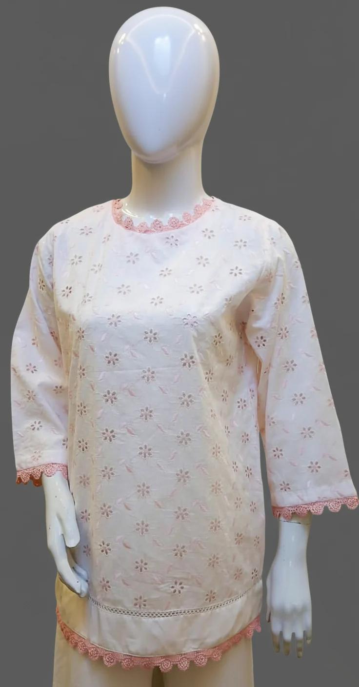 Elegant Blue Embroidered Lawn Kurti/Shirt– Casual Women’s Ethnic Shirt 2