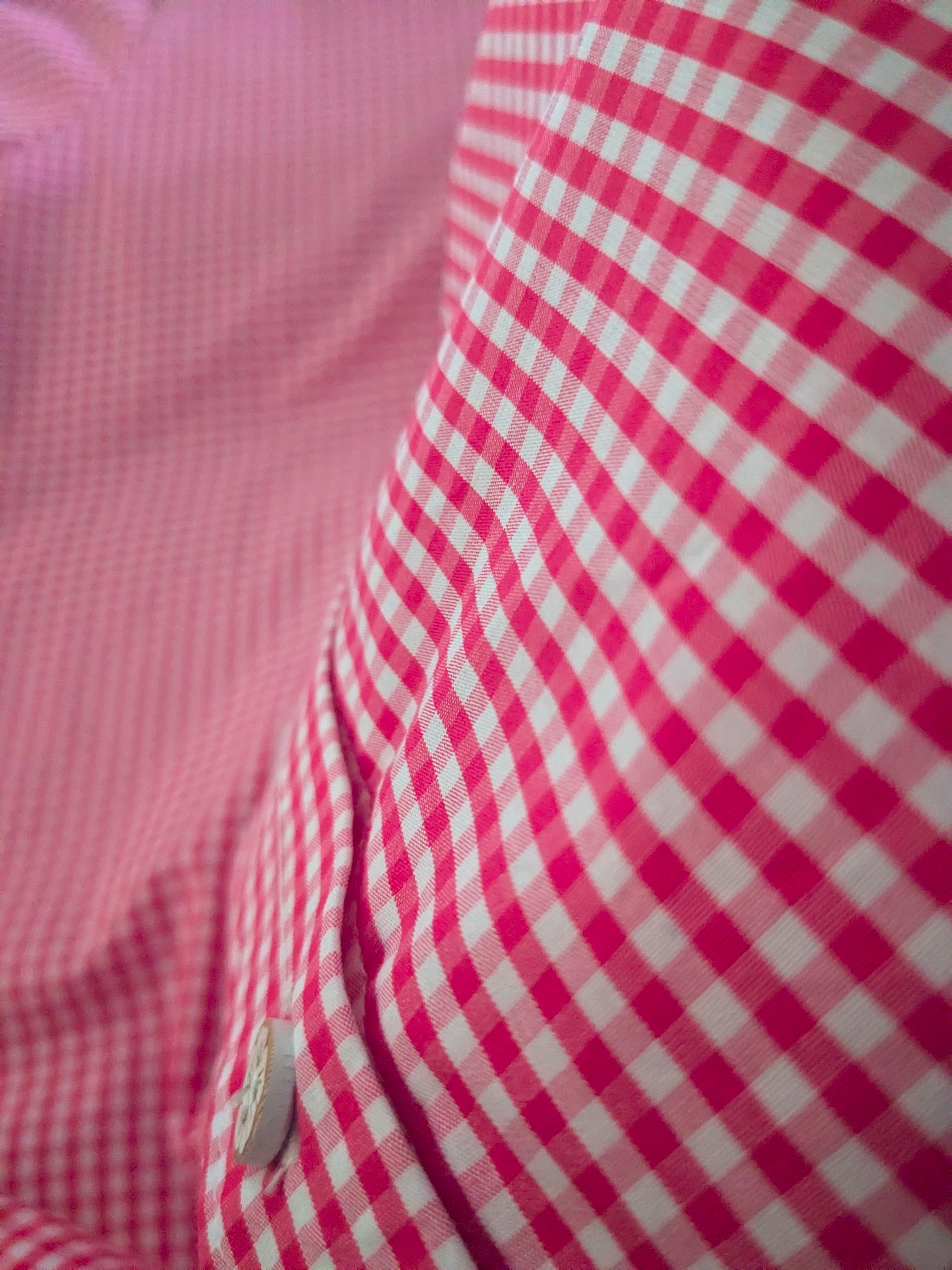 Dusty Rose Checkered Cotton Kurti – Casual Mandarin Collar Shirt 2