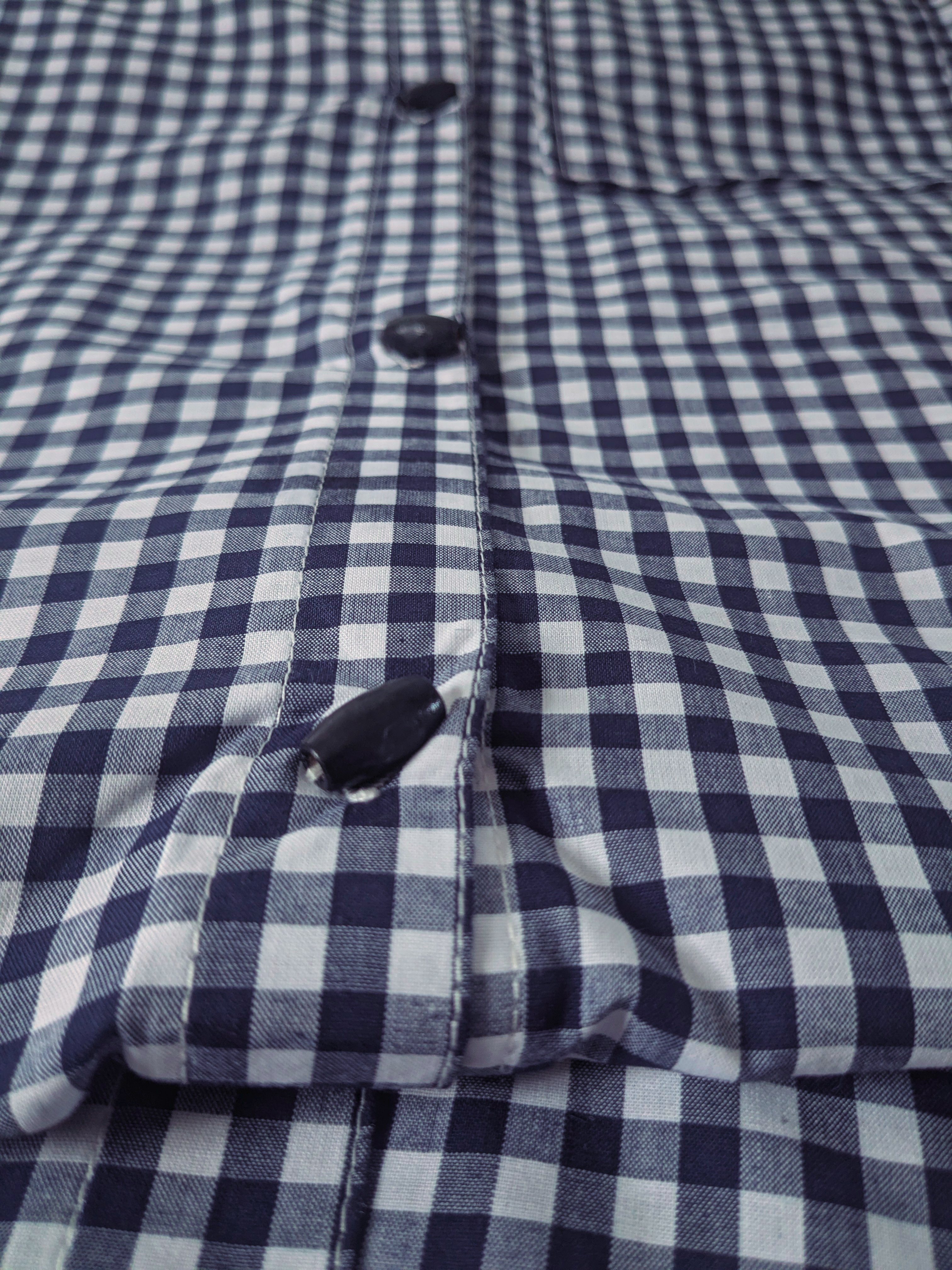 Monochrome Black & White Checkered Cotton Kurti – Casual Minimalist Shirt 2